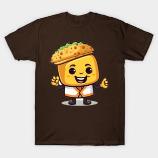 kawaii Taco cehees T-Shirt cute potatofood funny T-Shirt